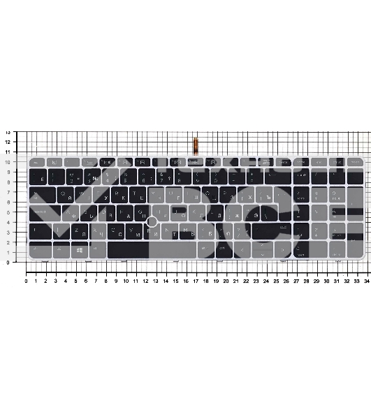 Клавиатура для ноутбука HP Elitebook 850 G3 850 G4 черная с серой рамкой и подсветкой