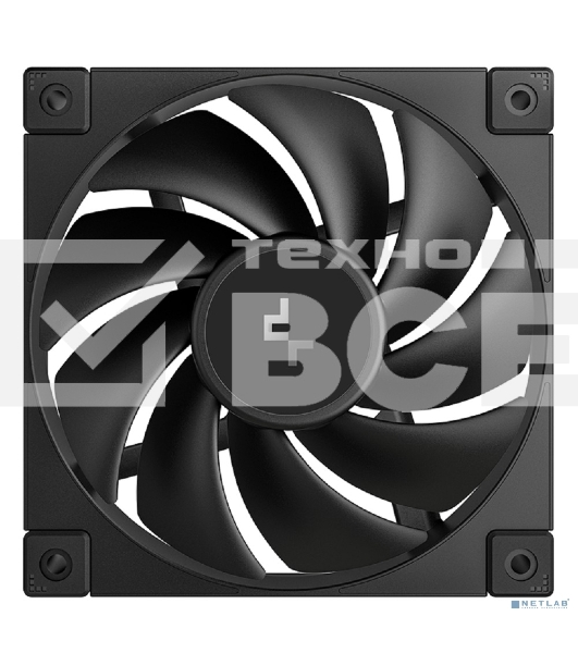Вентилятор для корпуса DEEPCOOL FD12 черный, 120 мм, 2050 об/мин, 27.6 дБ, 4 pin