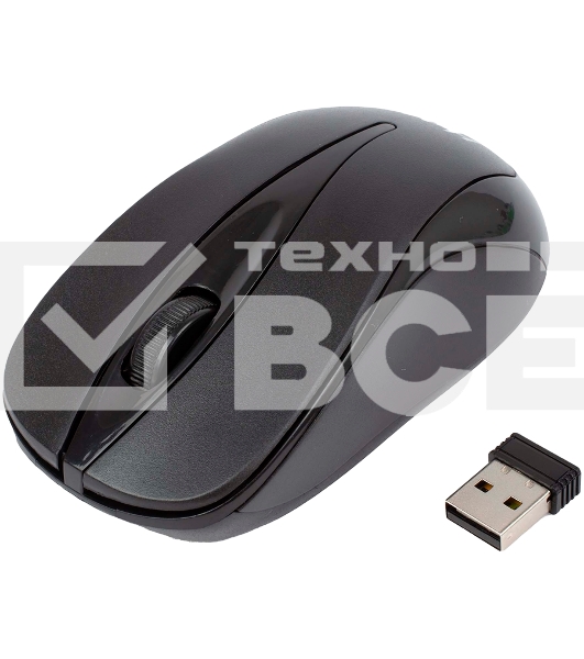 Мышь беспроводная HIPER HOMW-061 черный, 1000 dpi, радиоканал, USB, кнопки - 3
