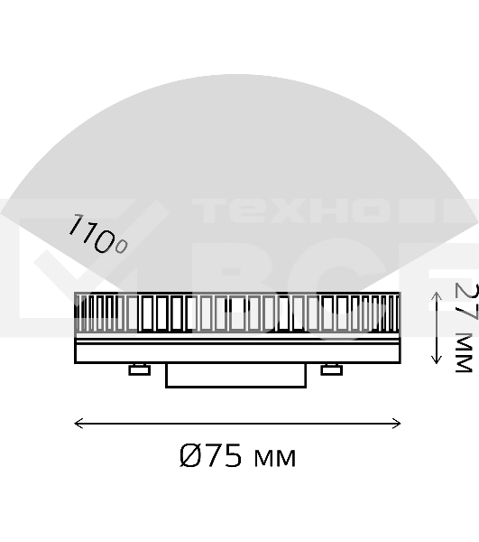 Лампа светодиодная Gauss Elementary 12Вт цок.: GX53 (упак.: 5 шт) (84822V)