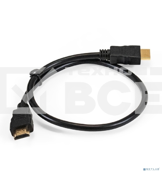 Кабель HDMI ExeGate EX-CC-HDMI-0.5 (19M/19M, 0,5м, v1.4b, позолоченные контакты)