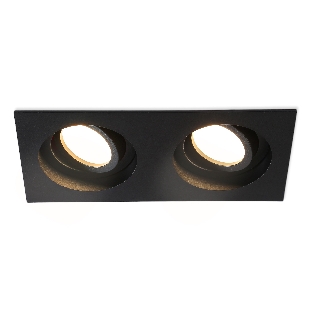 Встраиваемый поворотный точечный светильник Ambrella light TN102760/2 BK черный IP20 GU5.3/2 200*100*32