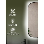 Зеркало Bau Black Rand 40х70, с LED фоновой подсветкой, бесконтактным сенсором, черной окантовкой, фото8