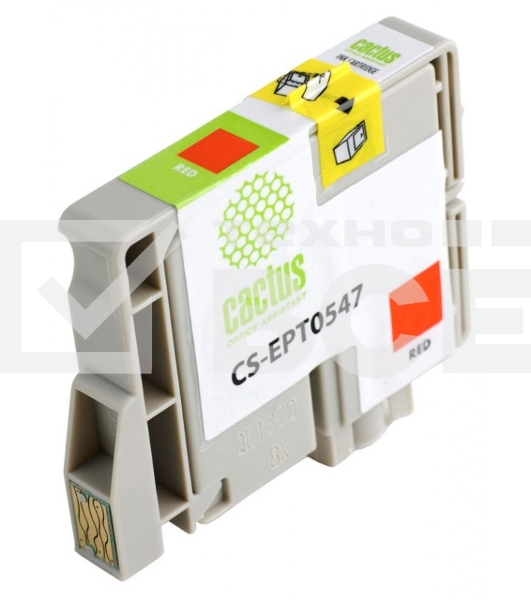 Картридж струйный Cactus CS-EPT0547 красный (16,2 мл) для Epson Stylus Photo R800/ R1800