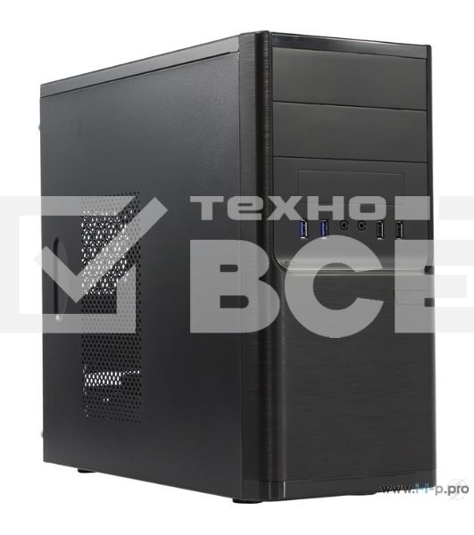 Корпус InWin POWERMAN ES701BK USB 3.0 (Mini Tower, mATX, 450W PM-450ATX, USB 3.0x2, USBx2 + Audio, черный) <6120258>