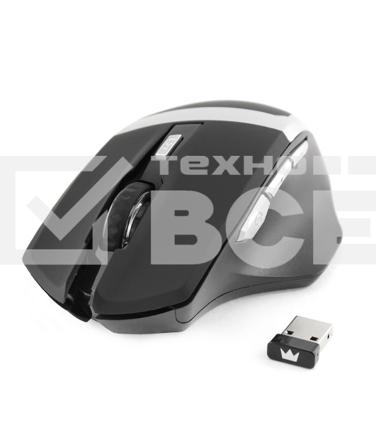 Мышь беспроводная Crown Gaming CMXG-801 черный, 1600 dpi, радиоканал, USB, кнопки - 7