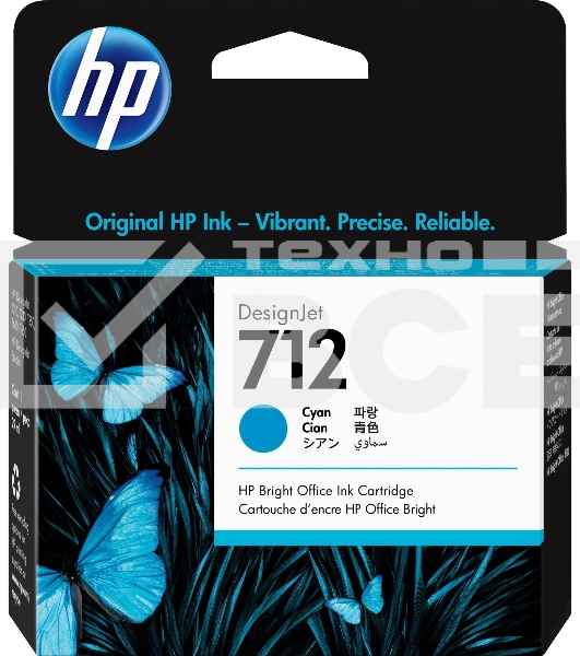 Картридж струйный HP 712 3ED67A голубой (29мл) для HP DJ Т230/630