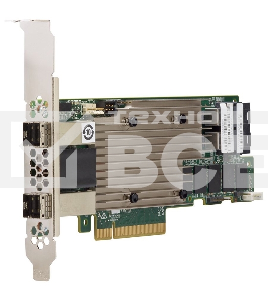 Контроллер MegaRAID 9480-8I8e SGL (05-50031-00), PCIe 3.1 x8 LP, SAS/SATA/NVMe, RAID 0,1,5,6,10,50,60, 16port(2 * int SFF8643 + 2 * ext SFF8644), 4Gb Cache, 3516ROC