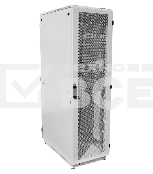 Шкаф телекоммуникационный напольный 42U (600x1000) дверь перф. 2шт, черный