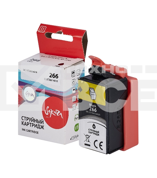 Струйный картридж Sakura C13T26614010 (266 Black) для Epson, черный, 8,8 мл., 250 к.