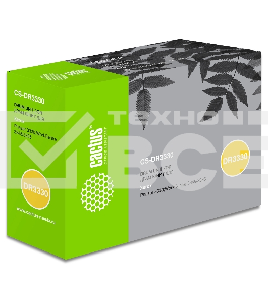 Блок фотобарабана Cactus 101R00555 CS-DR3330 черный ч/б:30000стр. для Ph 3330/WC 3345/3335 Xerox