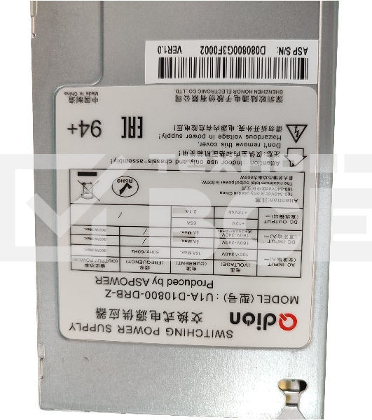Серверный блок питания  Server power supply Qdion Model U1A-D10800-DRB-Z P/N:99MAD10800I1170119 CRPS 1U Module 800W Efficiency 94+, Gold Finger (option), Cable connector: C14
