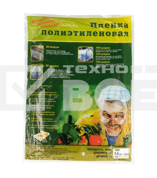 Пленка п/э фас 10x3 100 мкм  Россия