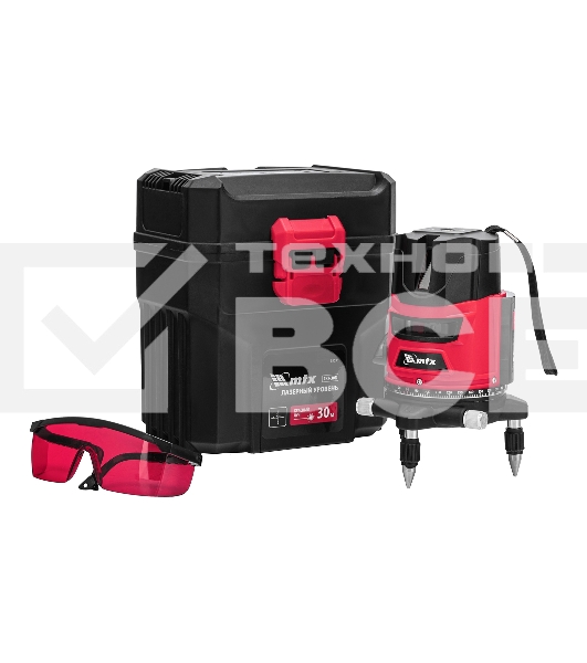 Лазерный уровень CRX-30R, 30 м, красный луч, батарейки, резьба 5/8