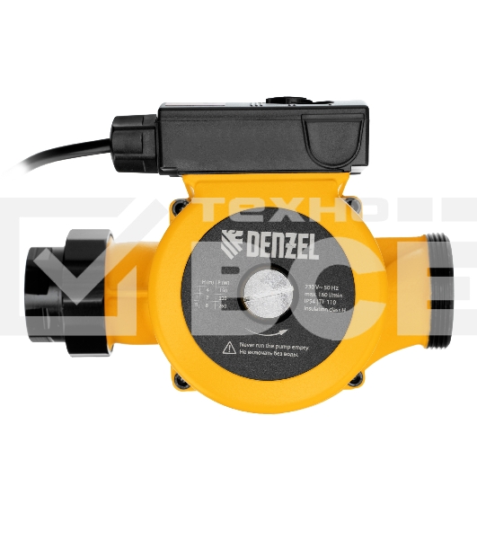 Циркуляционный насос Denzel CP32-8, напор 8 м, 160 л/мин, 1 м кабель, монт. длина 180 мм