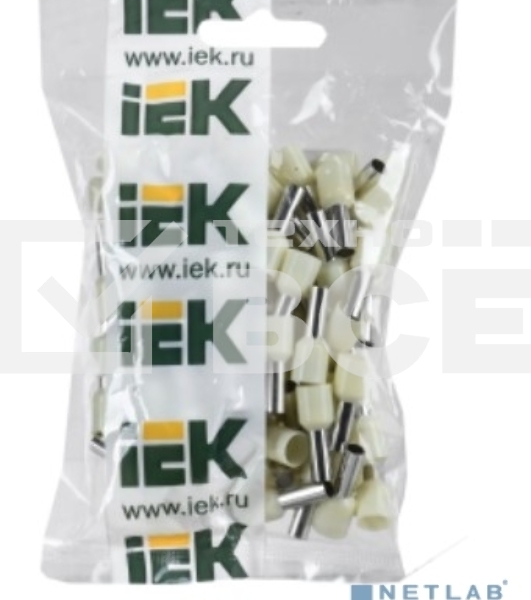 Наконечник-гильза изол. Е1012 10кв.мм (уп.100шт) ИЭК UGN10-010-07-12