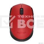 Мышь беспроводная Logitech M170, красный, 1000 dpi, радиоканал, USB, кнопки - 3, фото6