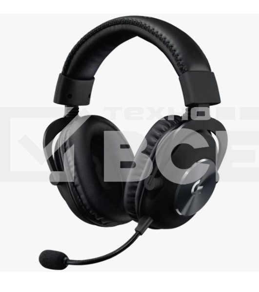 Наушники с микрофоном Logitech G Pro X черный 2м мониторные оголовье (981-000819)