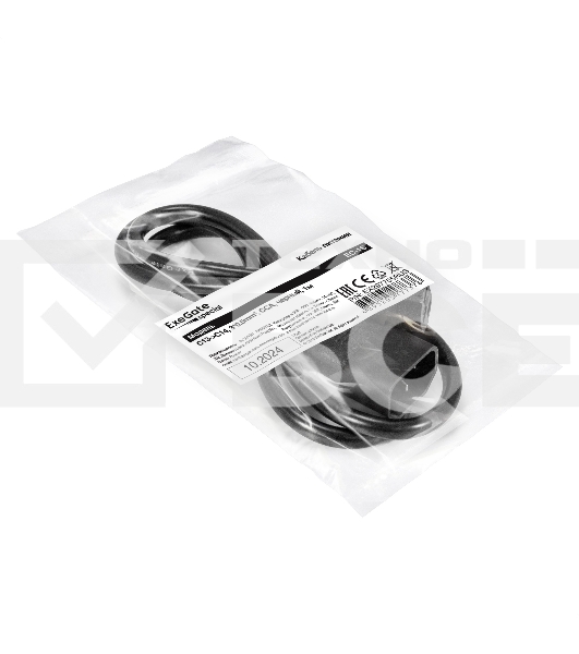 Кабель питания ExeGate Special EC-1S (C13->C14, 3*0.5mm2, CCA, черный, 1м)
