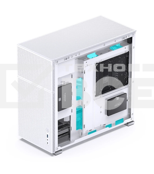 Корпус без блока питания Case JONSBO D41 MESH, Midi-Tower, TG, no fan, 1xUSB-A 3.2 + 1xUSB-C 3.2, ATX, mATX White