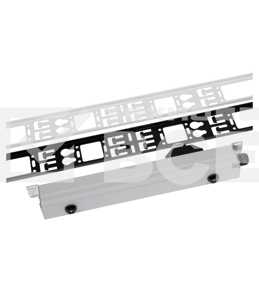 Вертикальный кабельный органайзер ЦМО в шкаф, ширина 75 мм 42U, черный (ВКО-М-42.75-9005)