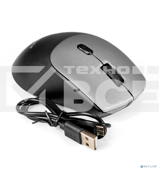 Мышь беспроводная ExeGate Professional Standard BT-070 черный, 1600 dpi, радиоканал, Bluetooth, USB, кнопки - 6