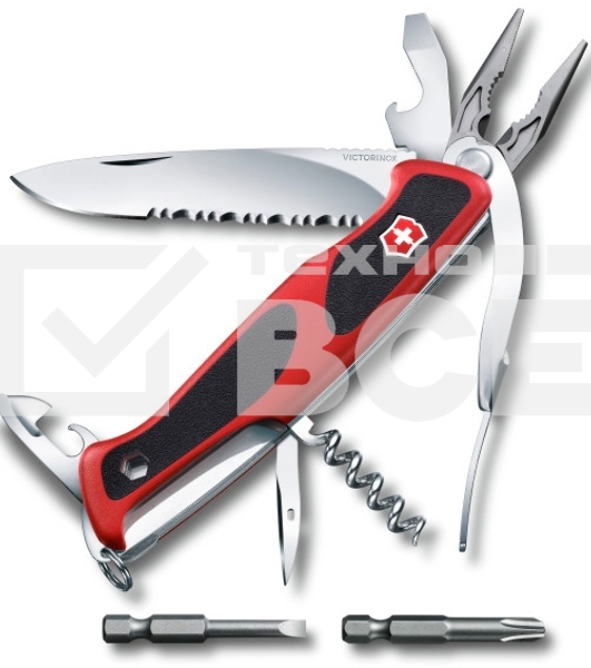 Нож перочинный Victorinox RangerGrip 174 Handyman (0.9728.WC) 130мм 17функций красный/черный карт.коробка