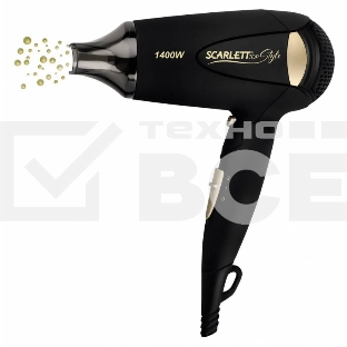 Фен Scarlett SC-HD70IT10 черный/золотистый 1400Вт