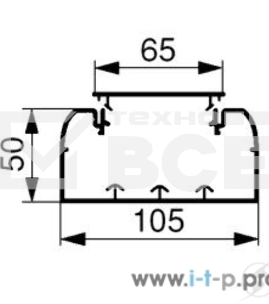 Кабель-канал 105х50 L2000 пластик Leg 010429