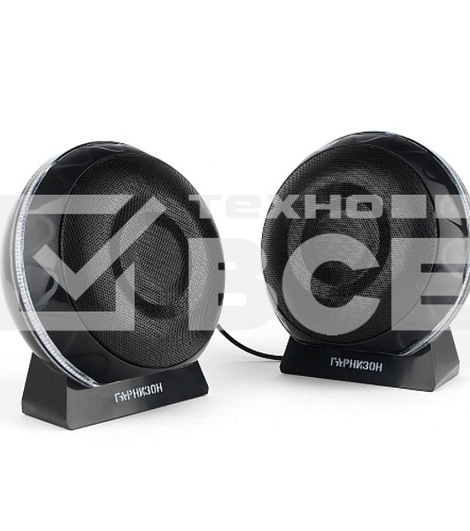 Акустическая система 2.0 Гарнизон GSP-150, черный, 6 Вт, FTB-динамики, материал- пластик, USB - питание