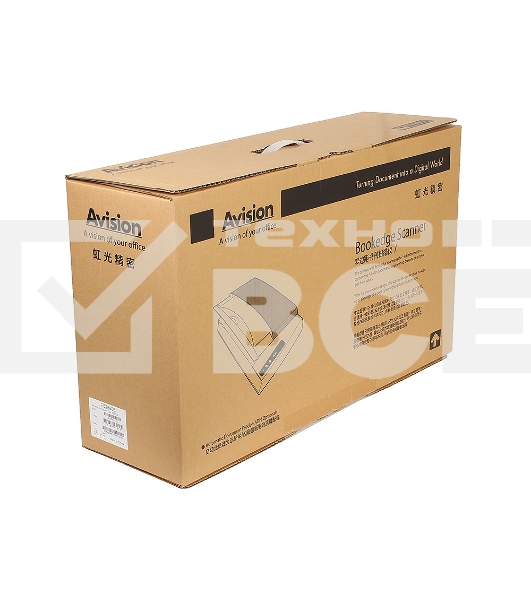 Сканер Avision FB2280E, планшетный, A4, CCD, 600x600 dpi, USB 2.0, для сканирования книг