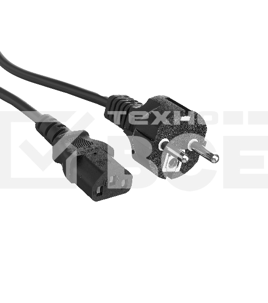Кабель питания ExeGate Special PC-1,8S (Евровилка Schuko->С13) 3*0.5mm2, CCA, черный, 1.8м.