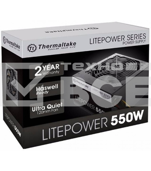 Блок питания Thermaltake PS-LTP-0550NPCNEU-2, 550Вт, 120мм, черный