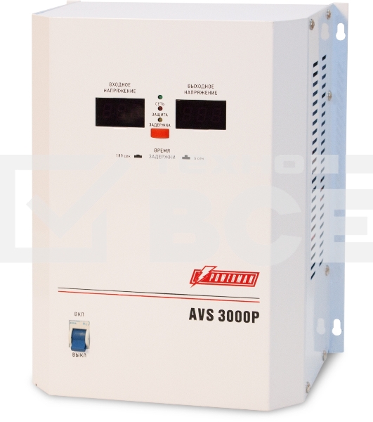 Стабилизатор напряжения Powerman AVS-P Voltage Regulator 3000VA, Digital Indication, Wall Mount, Hardwire Input/Output, 230V, 1 year warranty, White