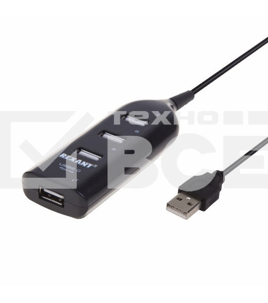 Разветвитель USB 2.0 Rexant на 4 порта