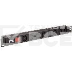 Блок розеток 8 мест PDU 19дюймов IEC320 C13 PH12-8C133 с LED выкл. алюм. профиль1U вход C14 без шнура ITK PH12-8C133, фото 1