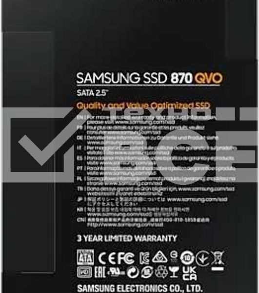 Накопитель SSD Samsung 870 QVO, 8TB, SATA III, 2.5