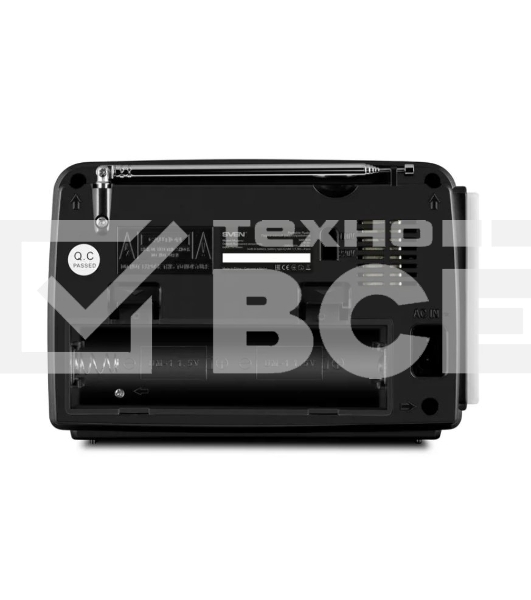 Радиоприёмник SVEN SRP-535 чёрный (3 Вт, FM/AM/SW, USB, SD/microSD, 900 мАч, 2 х D/UM, фонарь)