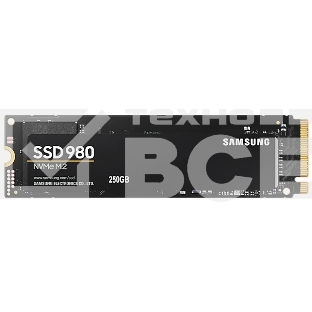 Накопитель SSD Samsung 980, 250GB, PCIe 3.0 x4, M.2 2280, NVMe, R/W 2900/1300