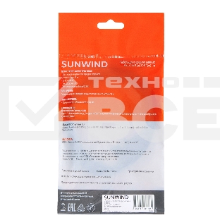 Кабель SunWind USB (m)-micro USB (m) 1м черный плоский