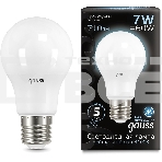 Лампа светодиодная Gauss 7Вт цок.:E27 шар 220B 4100K св.свеч.бел.ней. A60 (упак.:10шт) (102502207), фото3