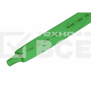 Трубка термоусаживаемая PROconnect ТУТ 15,0/7,5мм, зеленая, упаковка 50 шт. по 1м,