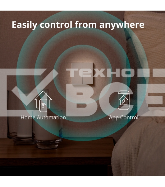 Выключатель умный Aqara Smart wall switch H1 (with neutral, double rocker) WS-EUK04