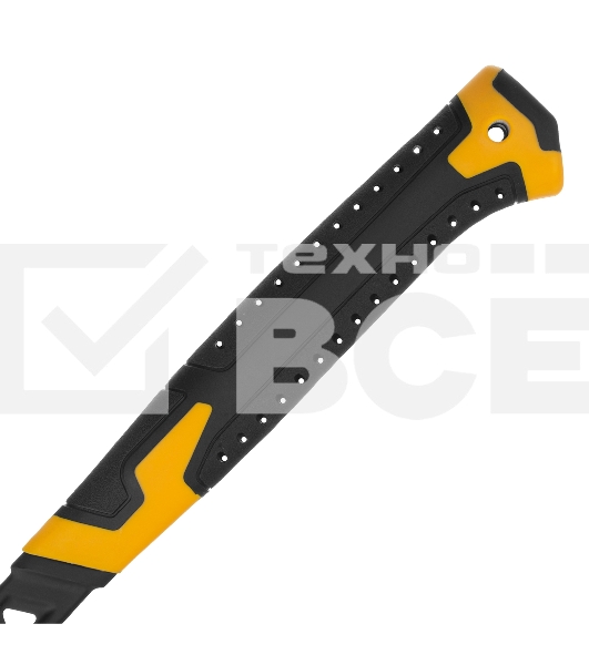 Молоток-гвоздодер Denzel 450 г, цельнокованый, боек с магнитом, двухкомп. обрезин. рук-ка