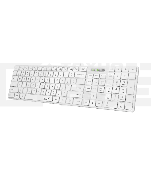 Клавиатура Genius SlimStar 126 wired keyboard white color (12 Multimedia Function Keys and 4 dedicated Hotkeys for Quick Commands, Ultra-Slim Keycaps)