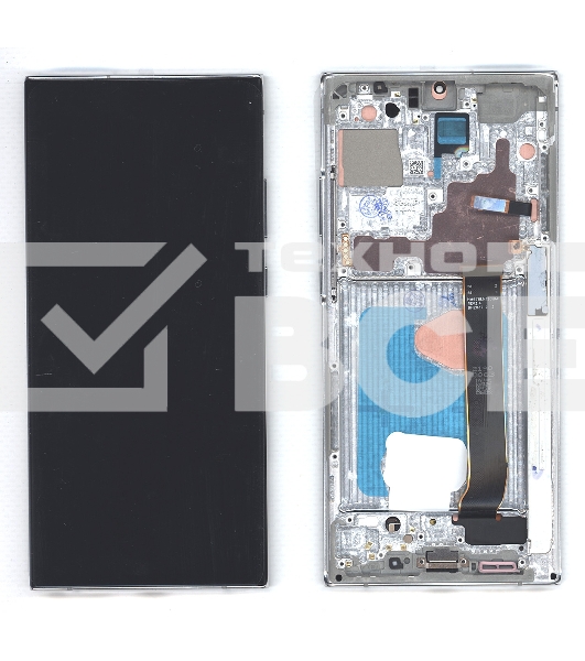 Дисплей для Samsung Galaxy Note 20 Ultra SM-N985F в сборе с тачскрином и рамкой OLED белый