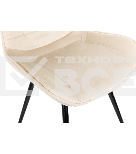 Стул для дома Бюрократ CH-K2_4 комплект 4 шт бежевый Holland 06 металл черный на ножках (CH-K2_1/HL07_4)