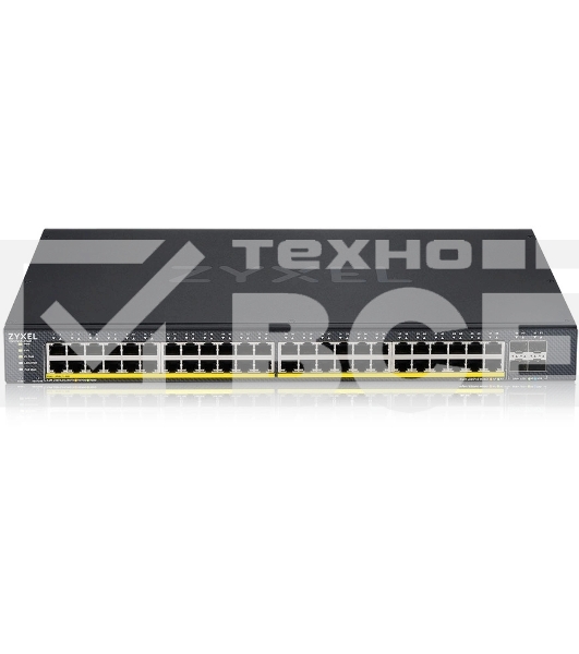 Коммутатор XGS1935-52HP, 52 Port Smart Managed PoE Switch, 48x Gigabit PoE and 4x 10G SFP+, hybrid mode, standalone or NebulaFlex Cloud, 375 Watt PoE