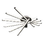 Потолочный светодиодный светильник Ambrella light FL6232 BK черный 96W 3000K-6400K 605*605*200 (ПДУ ИК), фото 1
