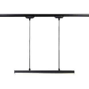 Трековый однофазный подвесной светодиодный светильник Ambrella light GL6785 BK черный LED 24W 3000K 600*22*1025
